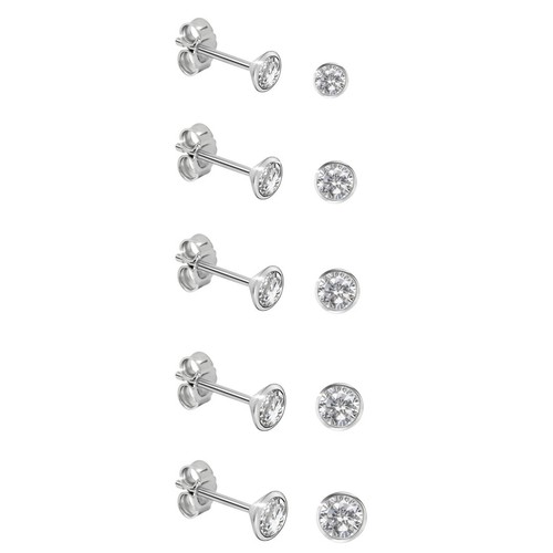 Solitär ohrstecker paar echt - ohrstecker,