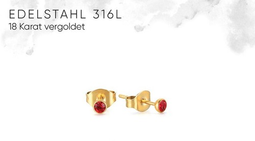 Kristall ohrstecker edelstahl - ohrstecker,