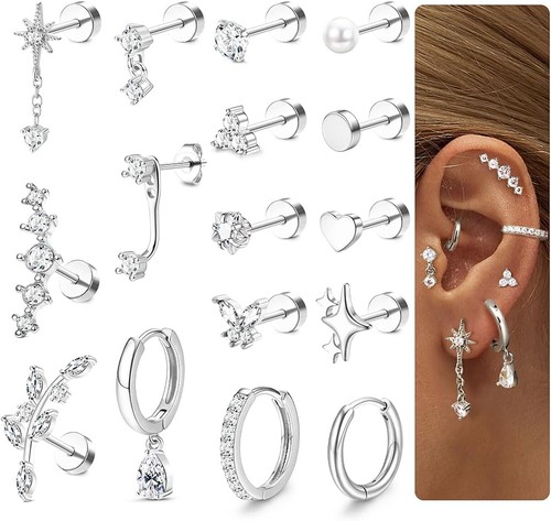 16pcs helix piercings - 16pcs,