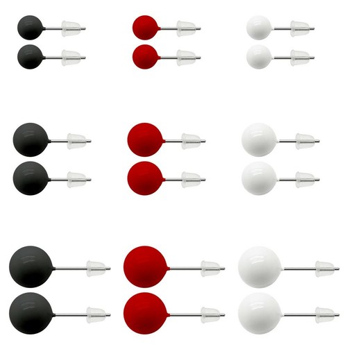 Set ohrstecker kugeln weiß - ohrstecker,