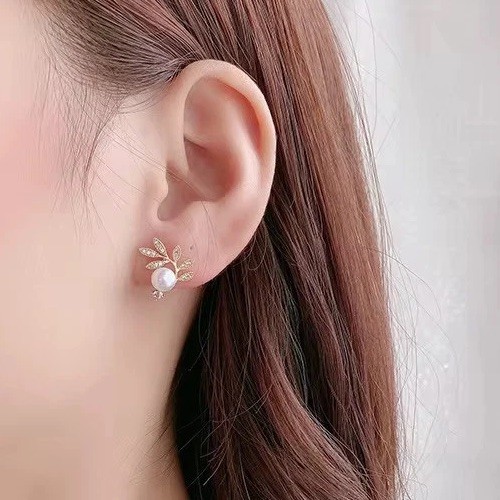Ohrringe zirkonia perle strass - ohrringe,