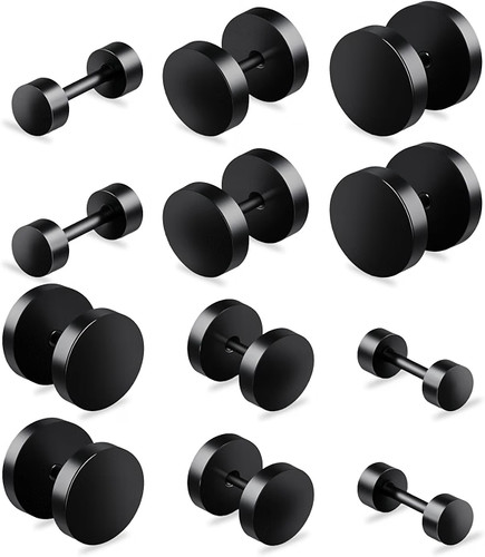Paar ohrstecker schwarz - 6,